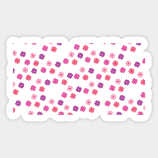 Pink and Purple Floral pattern Sticker